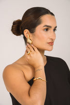 Conjunto Ondas Orgânicas Dourado