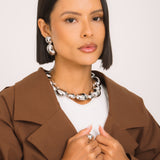 Conjunto Vazado Orgânico Prateado