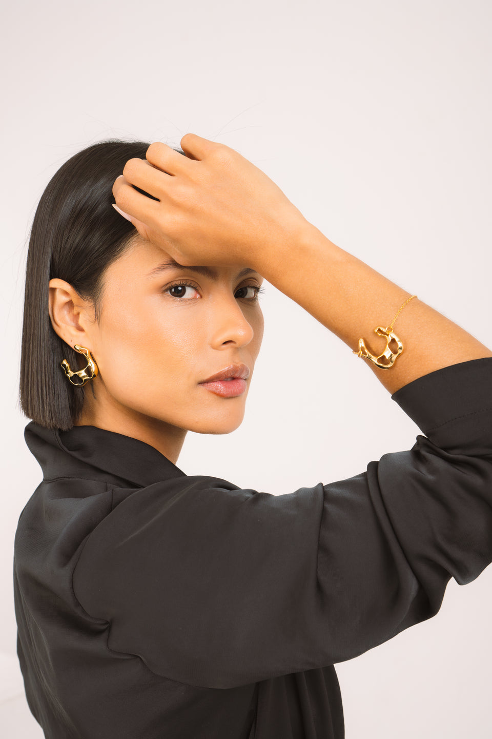 Conjunto Orgânico Curvo Dourado